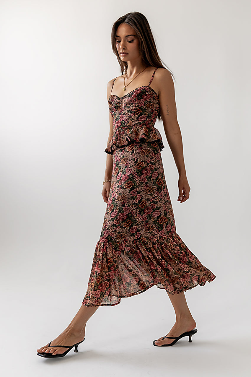 Jennie Floral Midi Dress - Final Sale