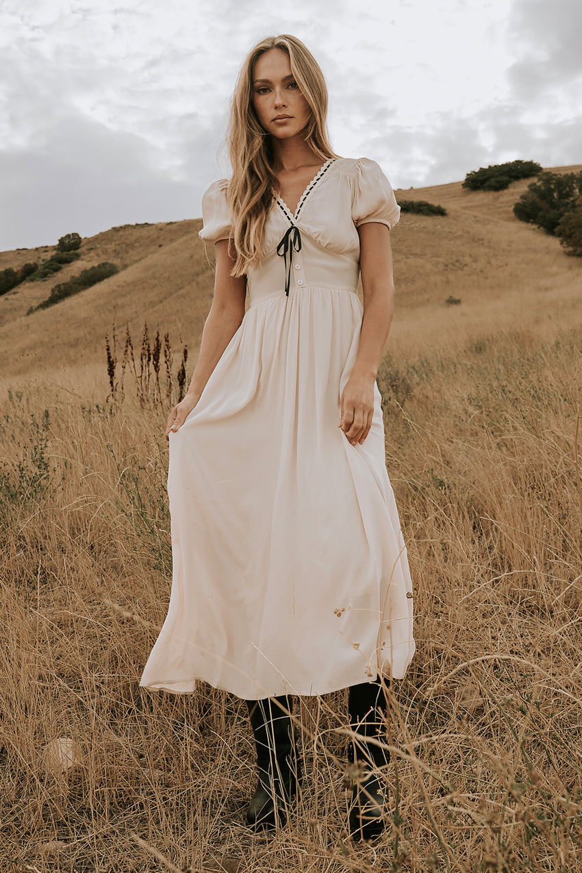 Kaydence Maxi Dress In Cream - Final Sale