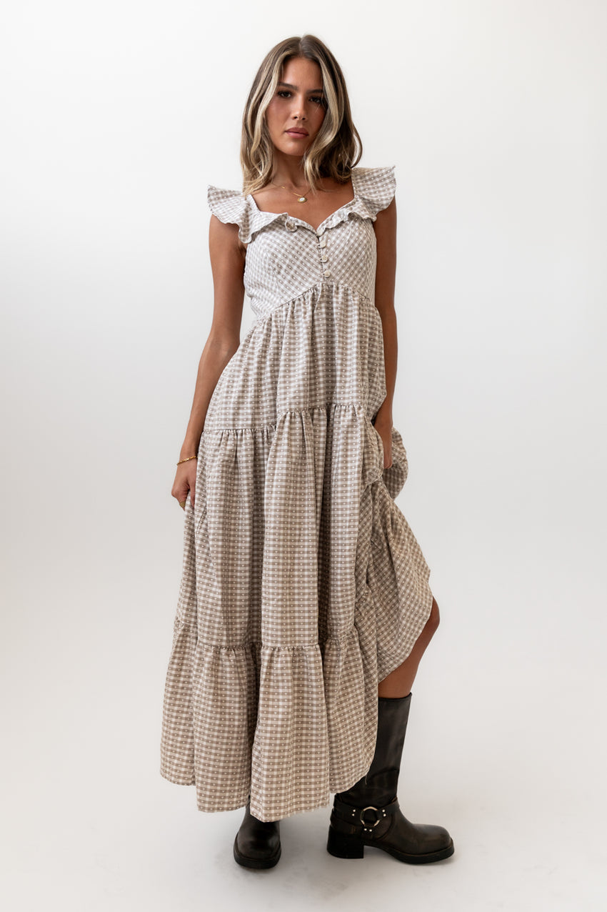Salome Gingham Maxi Dress - Final Sale