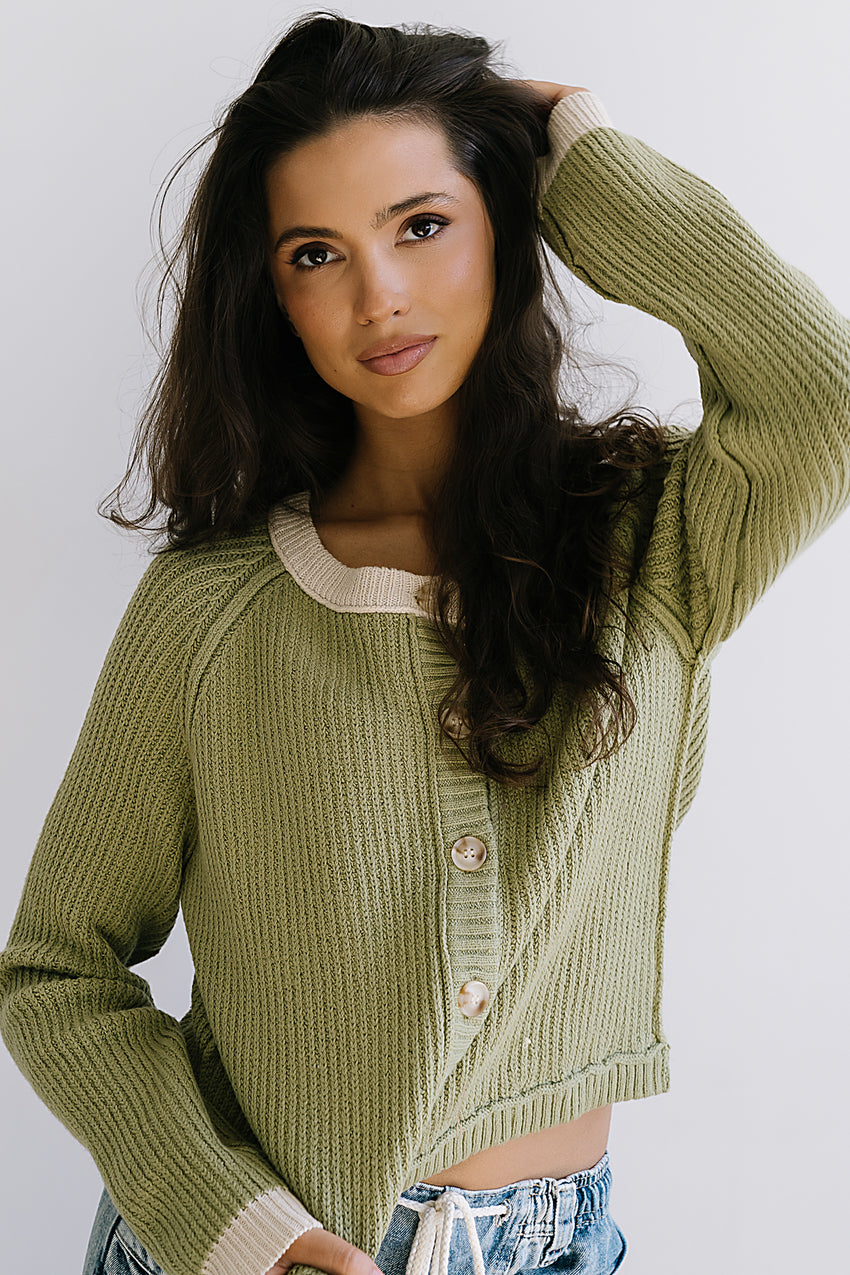 Margaret Contrast Cardigan - FINAL SALE