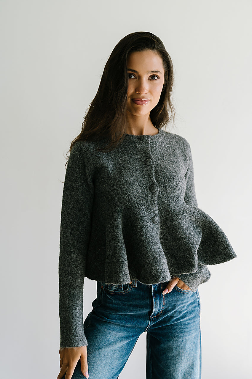 Ally Peplum Sweater - Final Sale