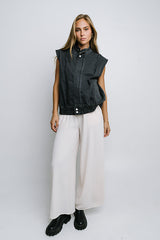 Salma Wide Leg Pants In Oatmeal - Final Sale