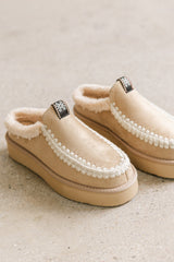 Cecily Platform Slipper In Natural