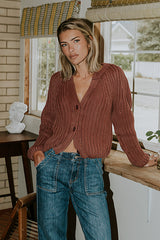 Katie Knit Cardigan in Red - FINAL SALE