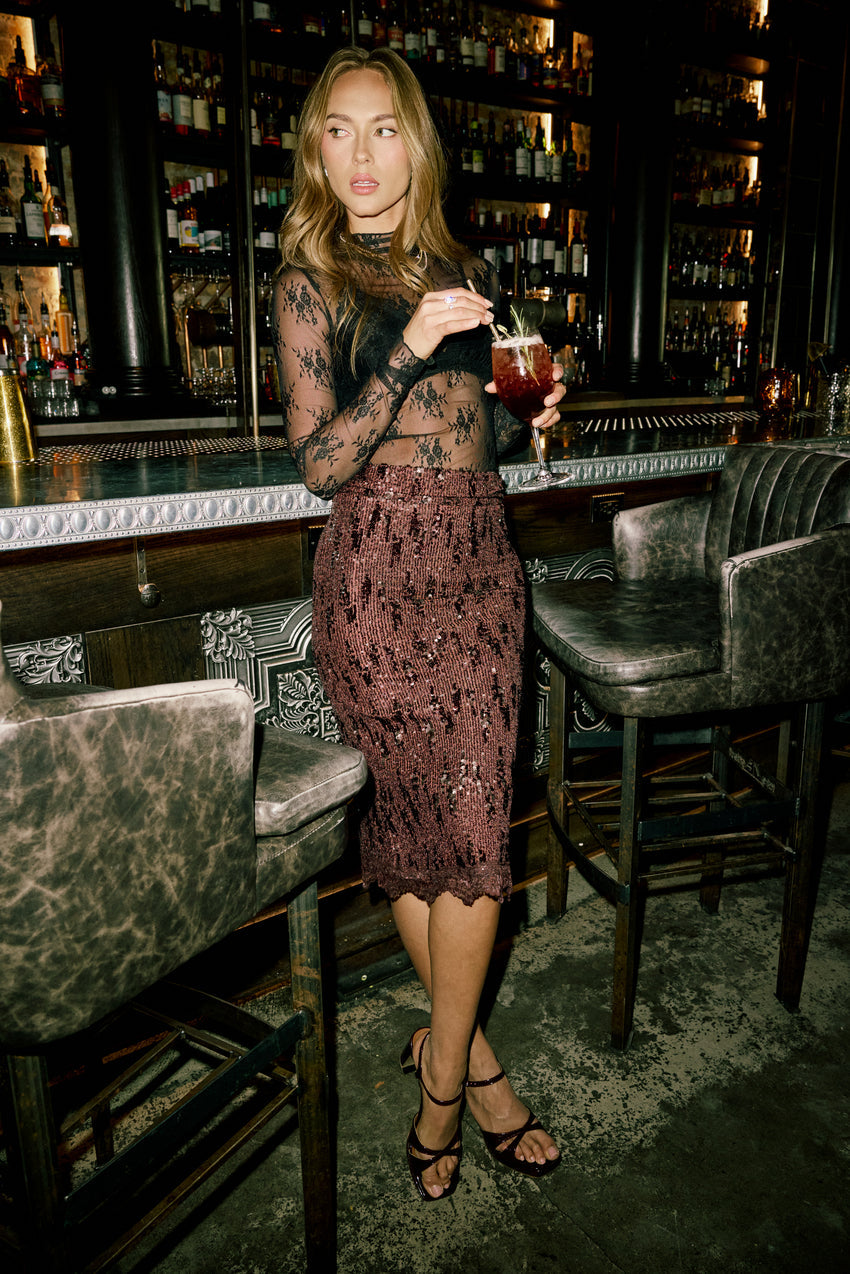 Marlie Sequin Midi Skirt - FINAL SALE