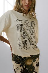 Western Oversized Graphic Tee - FINAL SALE