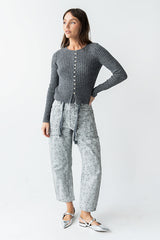 Hellen Knit Cardigan In Charcoal - Final Sale