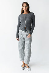 Hellen Knit Cardigan In Charcoal - Final Sale