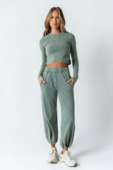 Kassie Joggers In Teal - Final Sale