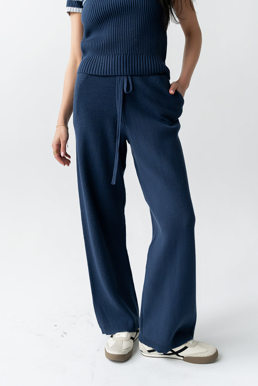 Brea Striped Pants In Blue - Final Sale