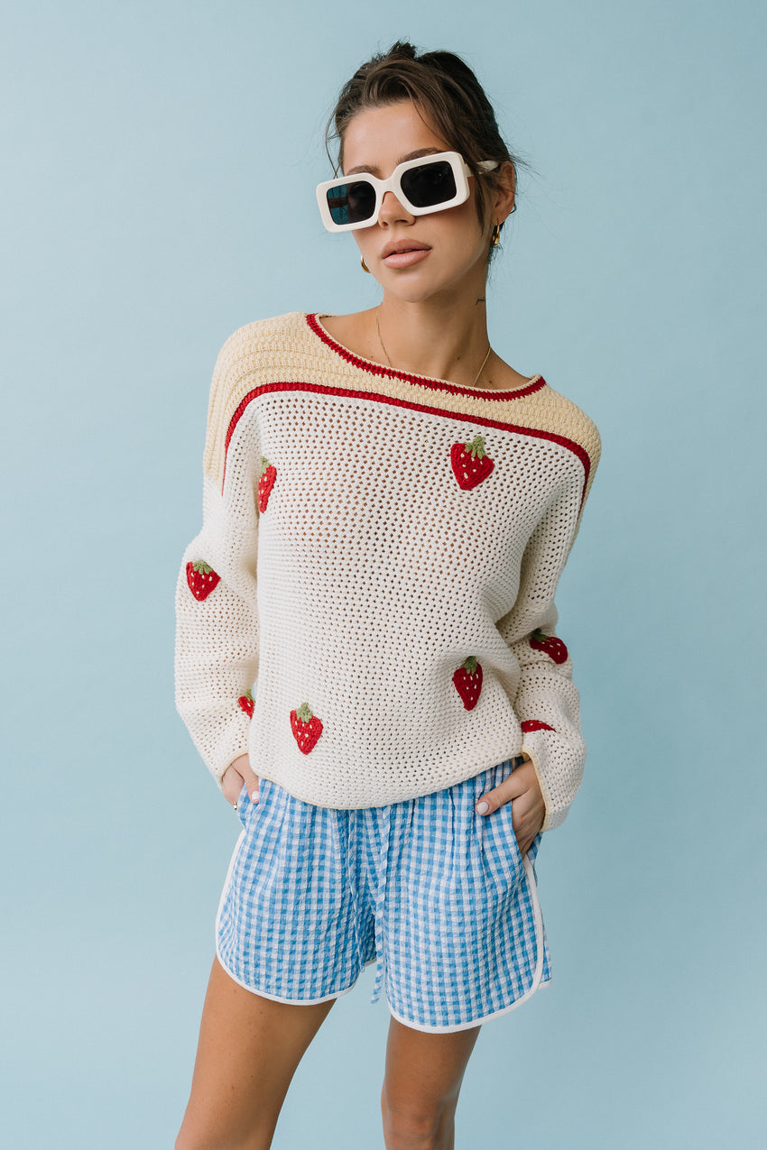 Halle Embroidered Sweater - Final Sale