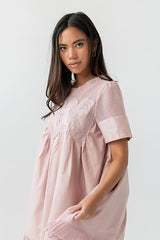 Russel Mesh Mini Dress In Mauve