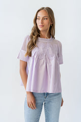 Estelle Mesh Top In Lavender