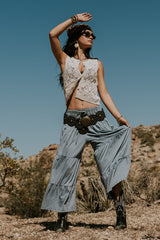 Asha Tiered Pants In Blue - Final Sale