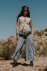 Asha Tiered Pants In Blue - Final Sale