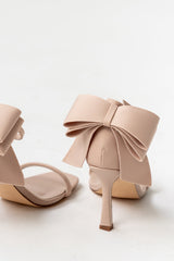 Marcel Bow Heels In Beige - Final Sale