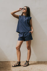 Harley Tank In Navy - Final Sale
