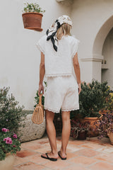 Klara Floral Embroidered Shorts - Final Sale