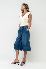 Alix Denim Culottes - FINAL SALE