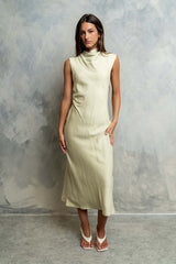 Shay Midi Dress In Green - Final Sale