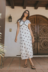 Neo Mesh Maxi Dress In Ivory