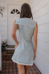 Millie Gingham Sleeveless Mini Dress