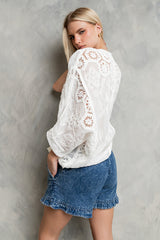 Nicole Crochet Blouse - Final Sale