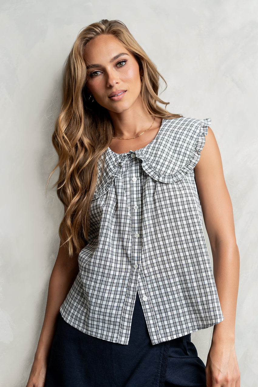 Jane Plaid Top