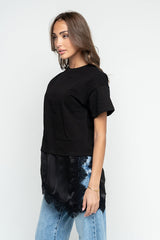 Mika Combination Top In Black