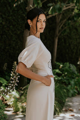 Mandie Embroidered Midi Dress