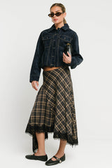 Parker Plaid Midi Skirt