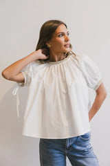 Vicki Blouse In Ivory - Final Sale