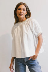 Vicki Blouse In Ivory - Final Sale